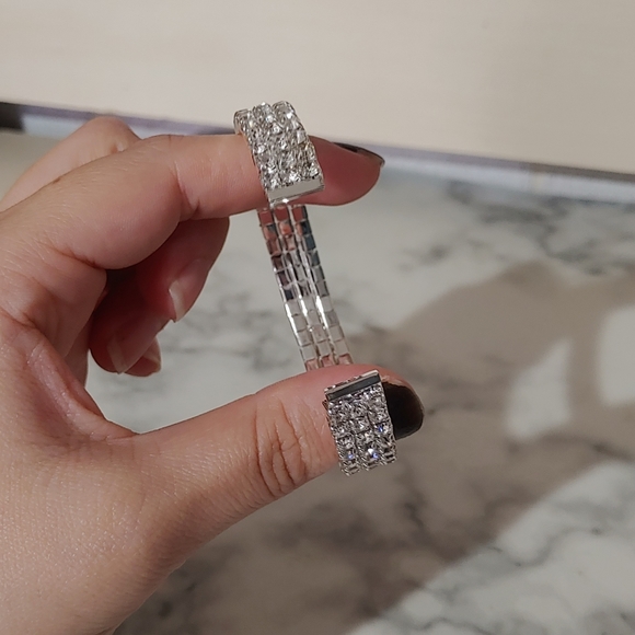 Rhinestone Cuff Bracelet - Picture 3 of 5